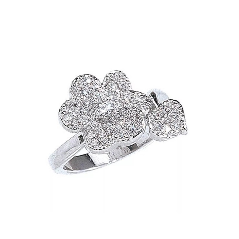 Park Lane Karolina Silver Floral Ring size 9